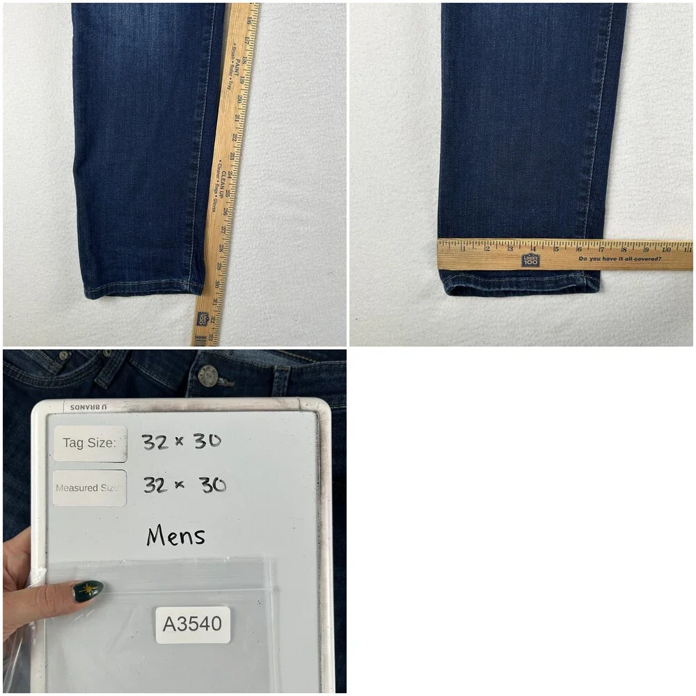 Mavi Marcus Jeans Mens 32x30 Medium Wash Blue Slim Straight Fit Stretch Denim